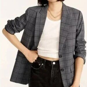 NWT Sommerset blazer in grey plaid Italian wool, size 12